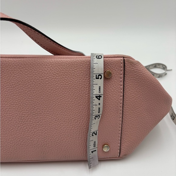 Kate Spade New York Pebbled Leather Tote Bag Blush Pink Shoulder Purse - Picture 7 of 11